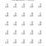 2 Digit Into 34 Digit Multiplication Worksheet Math Foundation Worksheets