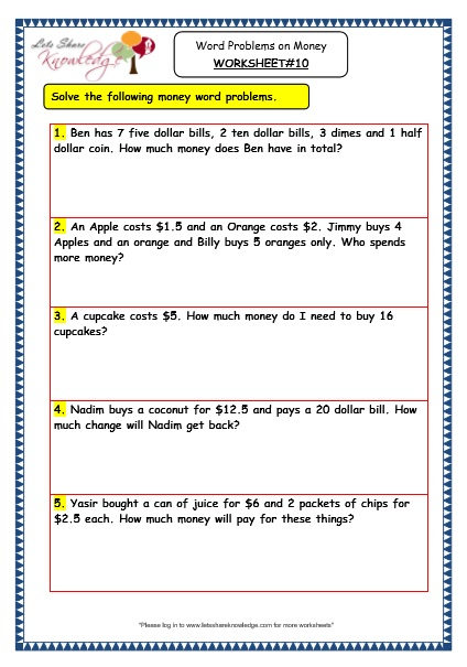 2nd Grade Math Review Bundle By A Bubbly Classroom Tpt Money Word