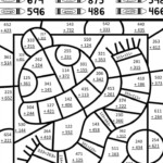 3 Digit Addition Winter Themed Color By Code Math Coloring Worksheets