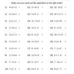 30 Algebra Order Of Operations Worksheet Worksheets Decoomo