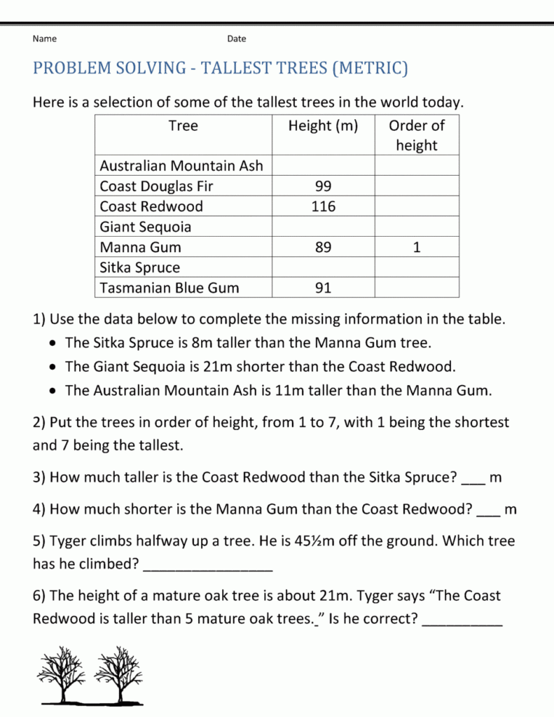 3rd Grade 4th Grade Math Worksheets Real Life Word Problems Part 3 