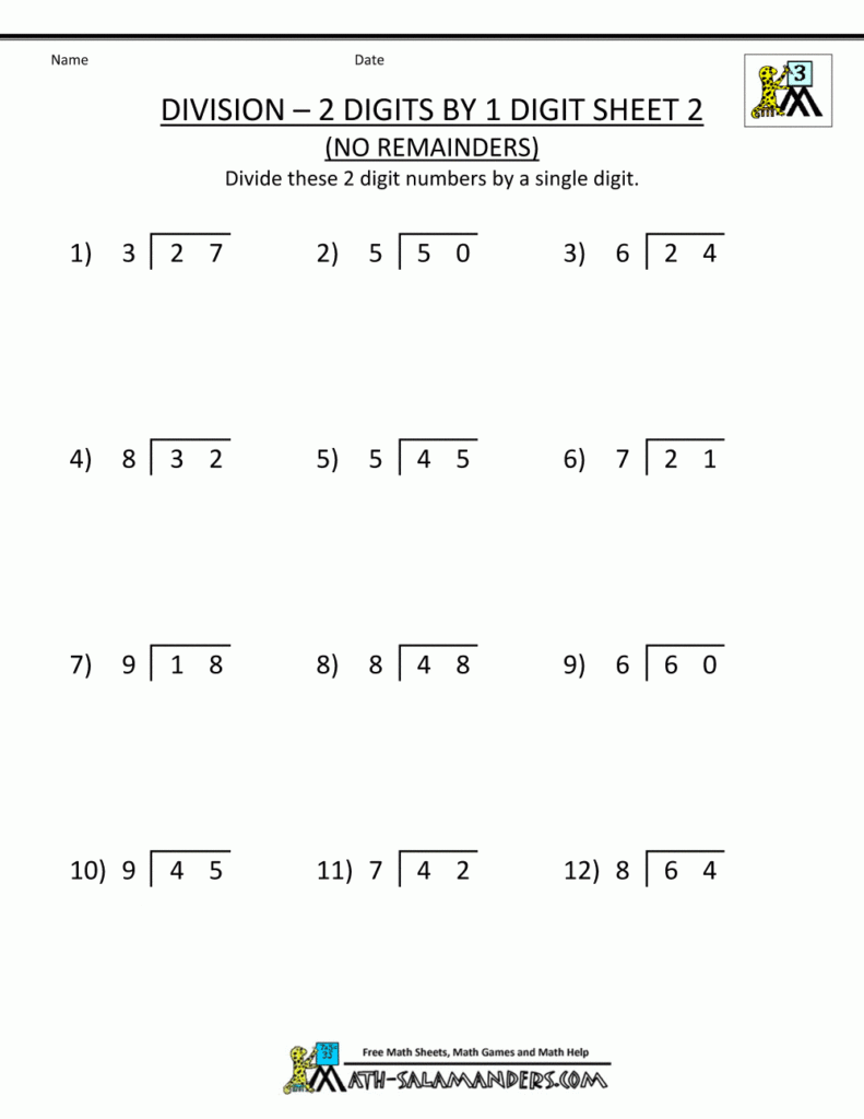 3rd Grade Division Worksheets Best Coloring Pages For Kids Math Three 