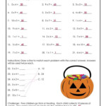 3rd Grade Halloween Math Worksheets Multiplication And Division Woo