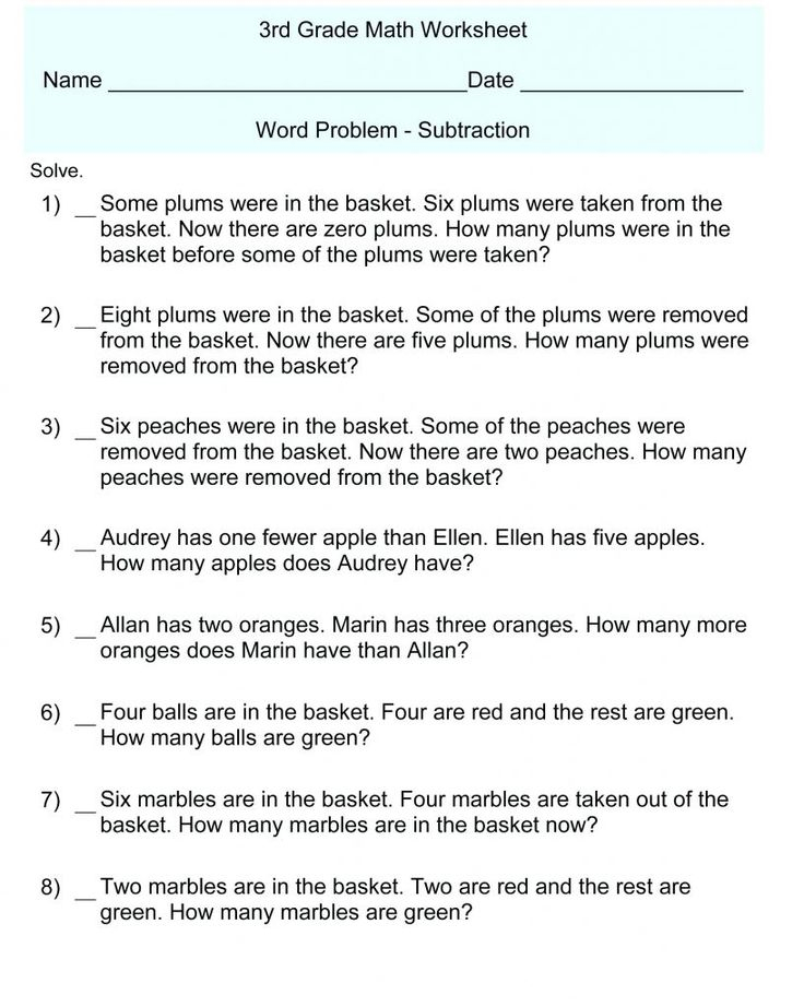 3rd Grade Math Word Problems Best Coloring Pages For Kids Word