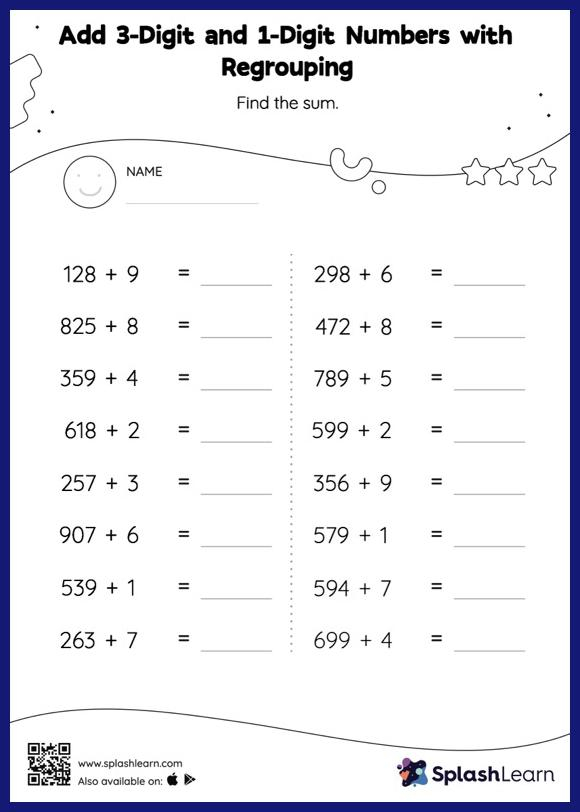 3rd Grade Math Worksheets Best Coloring Pages For Kids Math Addition 