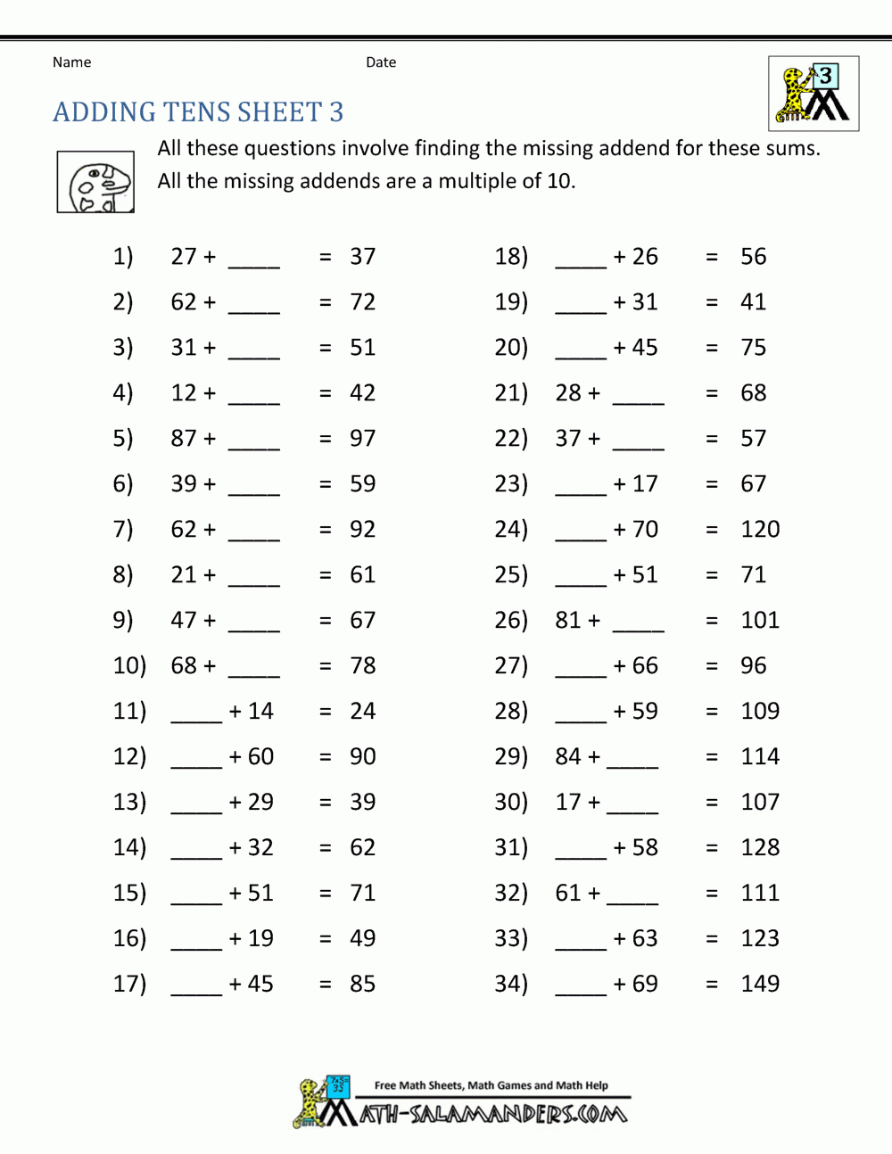 3rd Grade Math Worksheets Pdf Edumonitor 3rd Grade Printable 3rd 