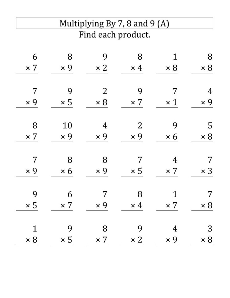 3rd Grade Multiplication Worksheets Best Coloring Pages For Kids