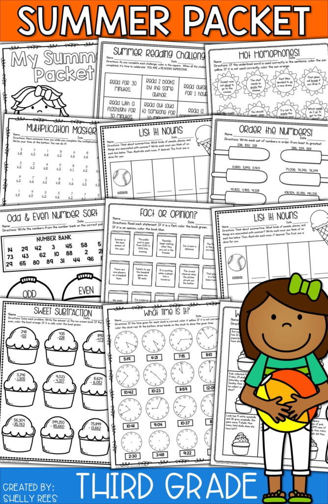 3rd Grade Summer Packet 3rd Grade End Of Year Math And ELA Review 