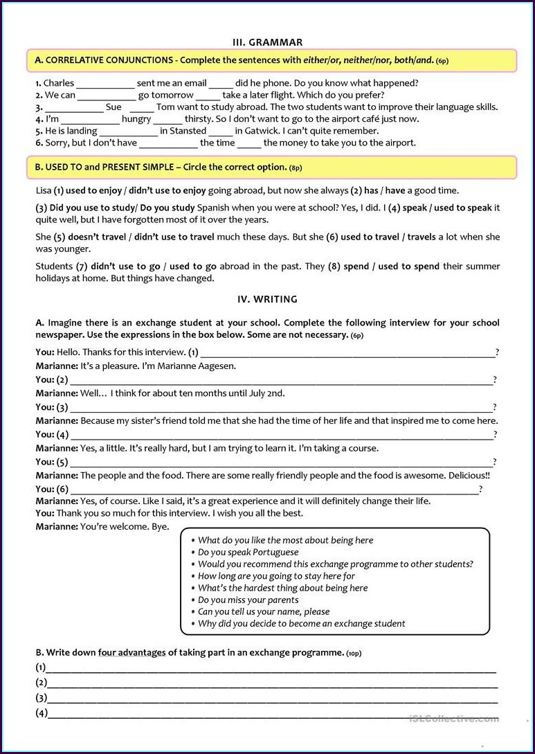 9th Grade English Worksheets With Answer Key Worksheet Resume Examples