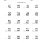Addition Worksheets 3rd Grade Regrouping Math Worksheets Printable