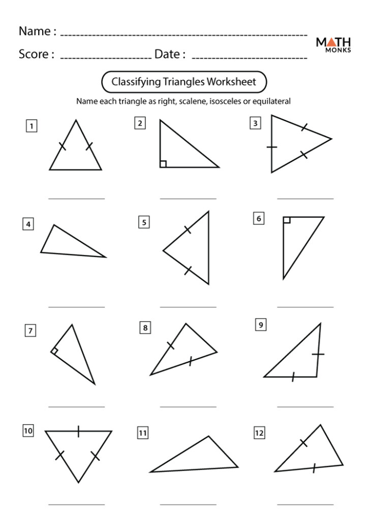 Area Of A Triangle Worksheets 7th Grade 72E