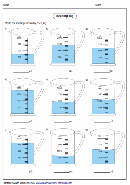 Capacity Worksheets Mililteres And Litres Google Search Volume Math 