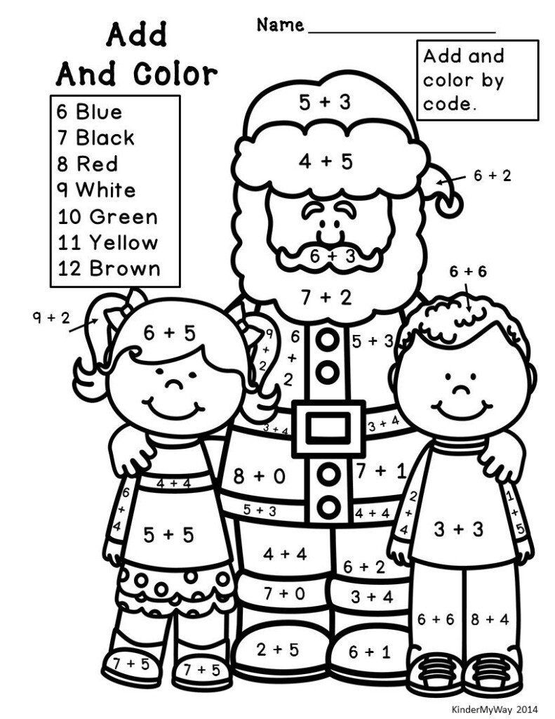 Christmas Math Worksheets For Kindergarten Christmas Math Activities 