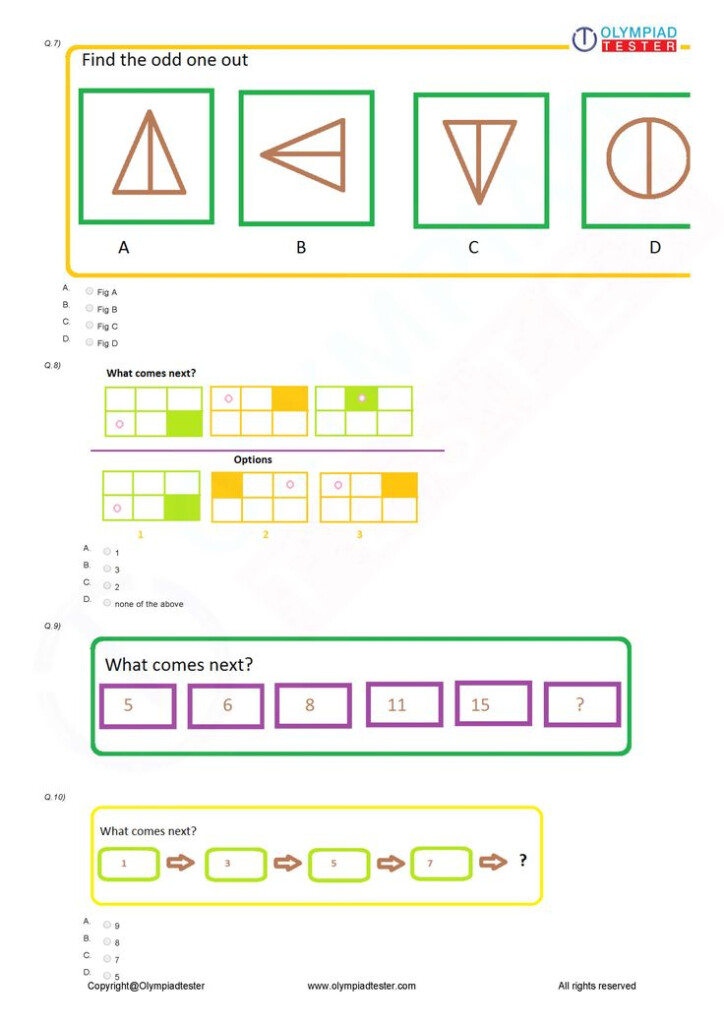 Class 3 Logical Reasoning Worksheet 06 1st Grade Math Worksheets Bar 