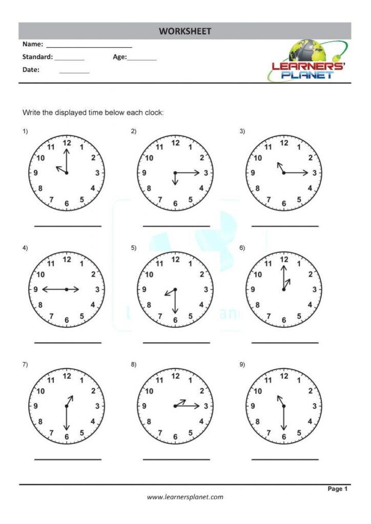Clock Worksheets 3rd Grade Telling Time Clock Worksheets To 5 Minutes 