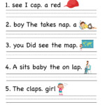 Download Kindergarten Worksheet Ap Word Family Unscramble Words 2