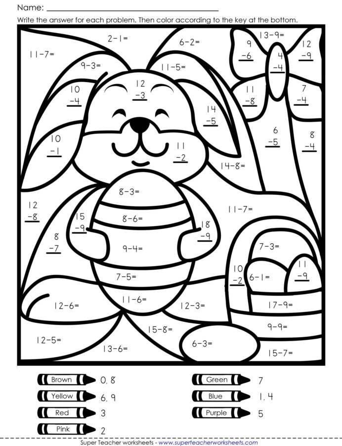 Easter Math 5 Multiplication Worksheets 99Worksheets