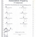Ejercicio De Associative Property Worksheet