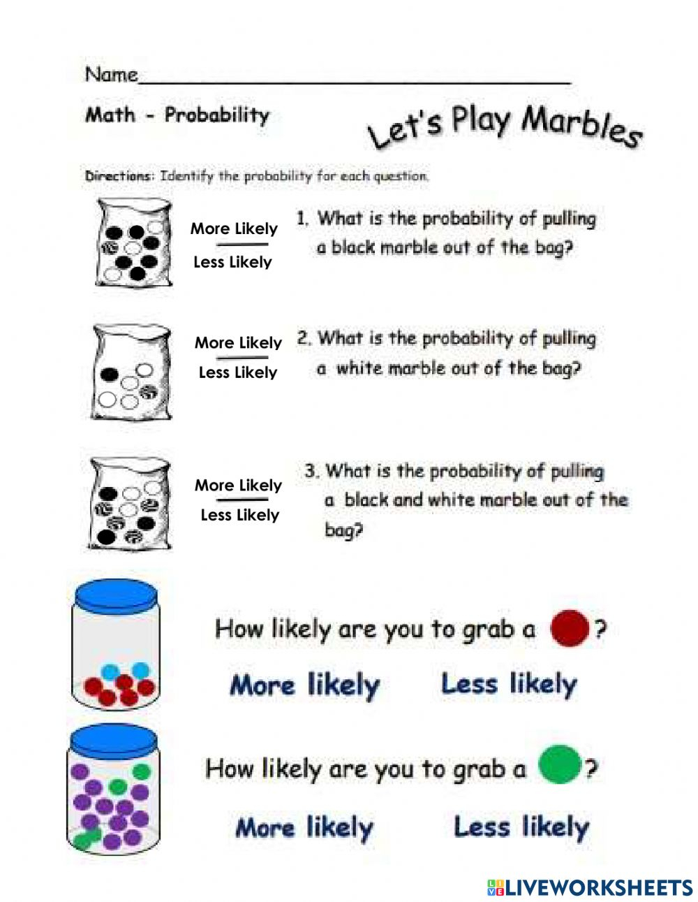 Ejercicio De Marble Probability