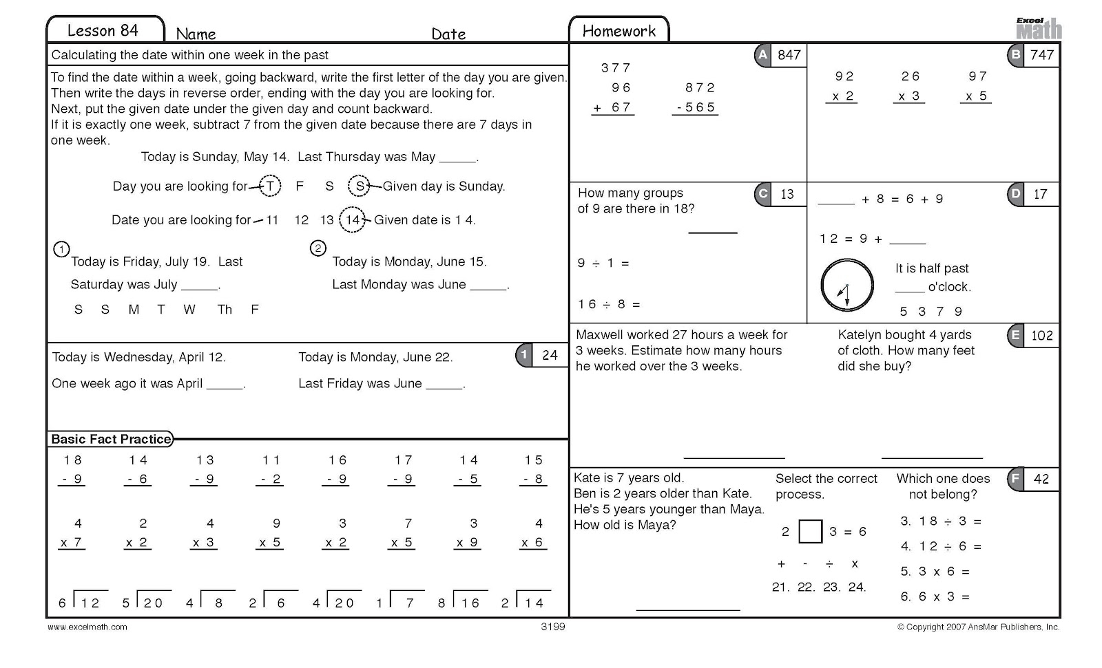 Excel Math 05 01 2012 06 01 2012