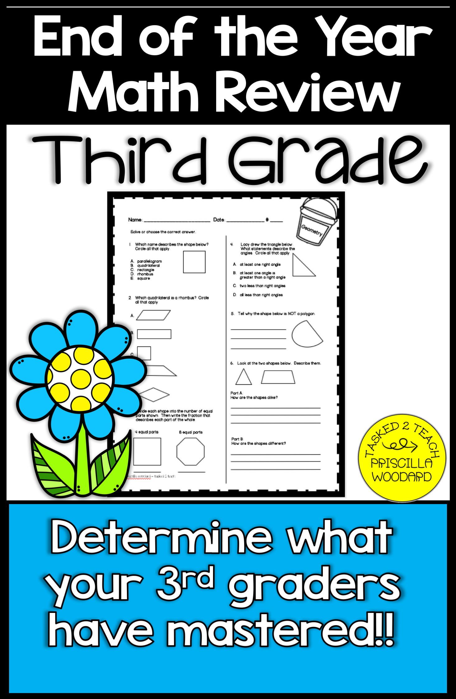 Free 3rd Grade Daily Math Spiral Review Teacher Thrive Free 3rd Grade 