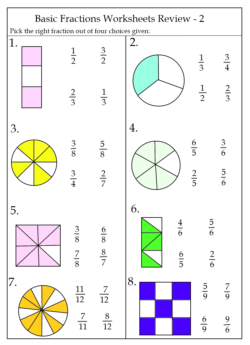 Free Basic Fraction Worksheets K5 Worksheets Fractions Worksheets 