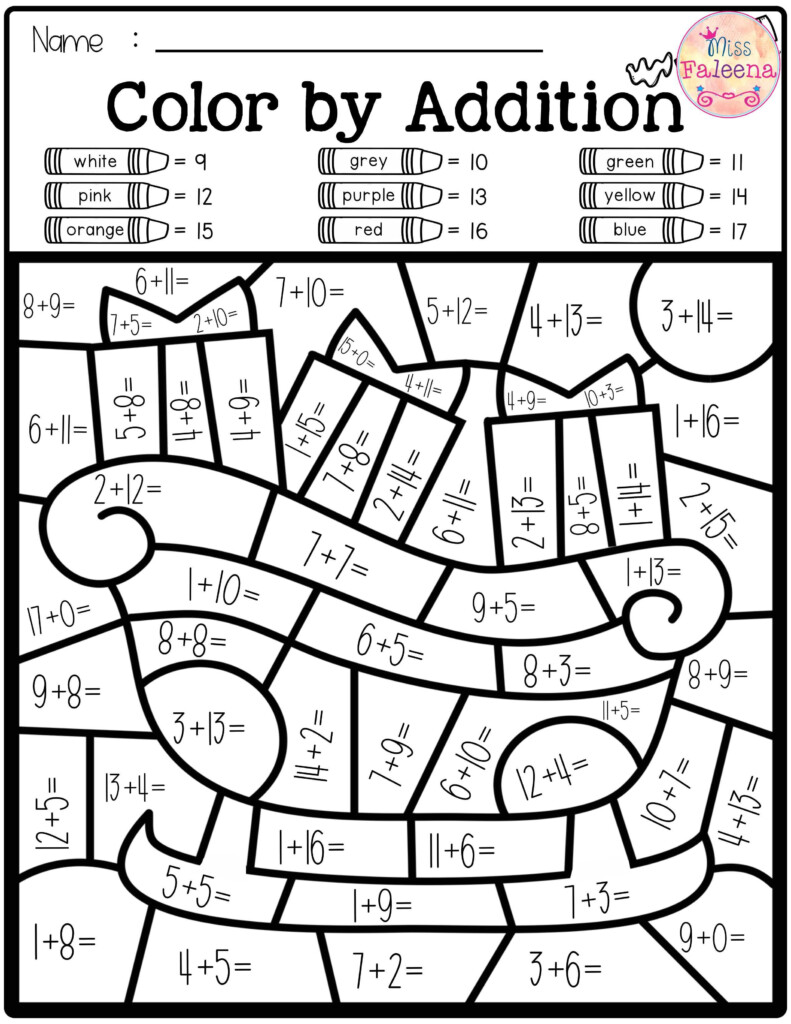 Free Color By Code Math Color By Number Addition Subtraction 