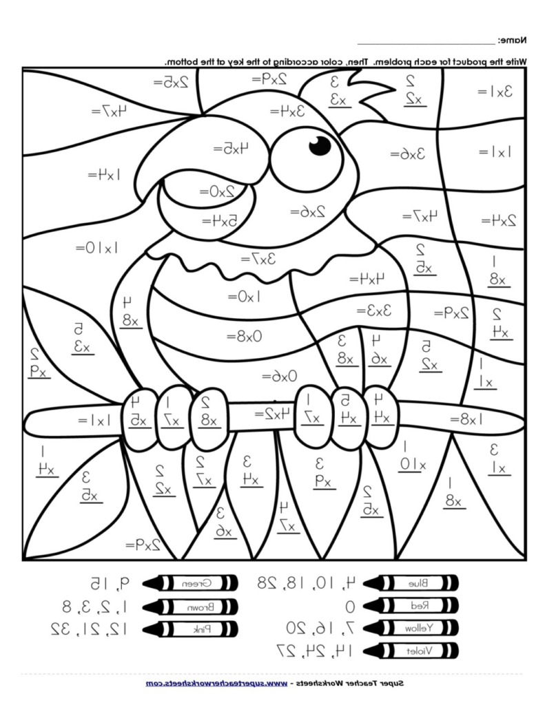 Free Color By Numbers Worksheets Activity Shelter Summer Color By 