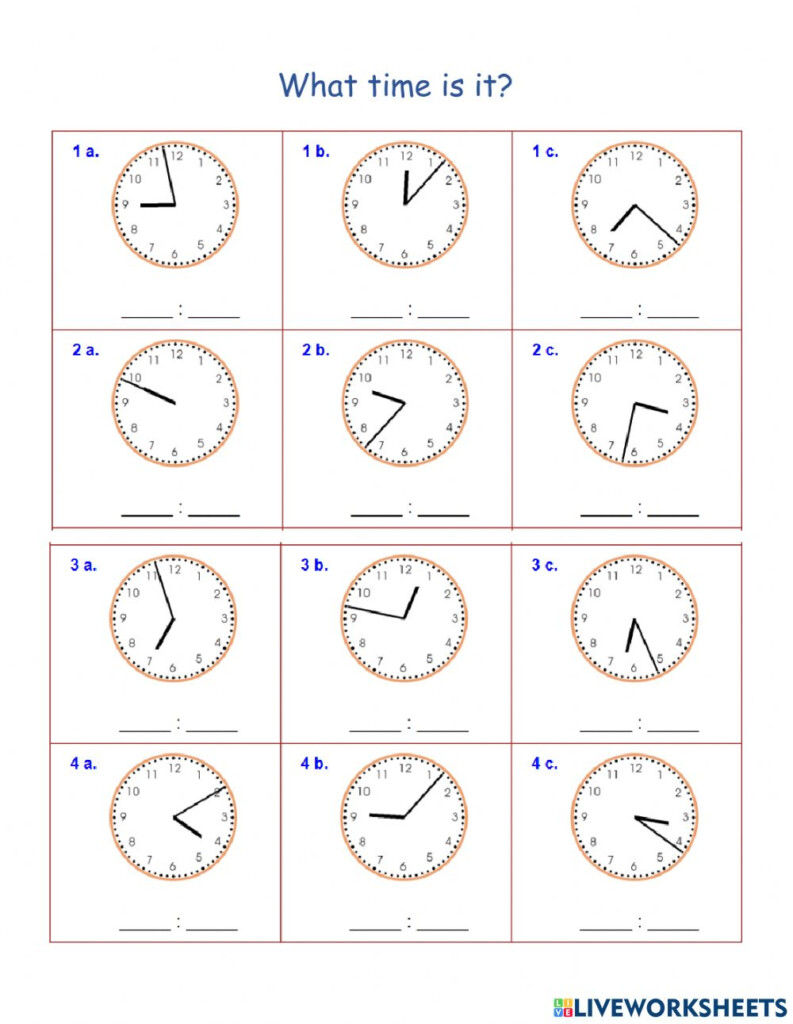 Grade 3 Telling Time Worksheet Read The Clock 1 Minute Intervals K5 