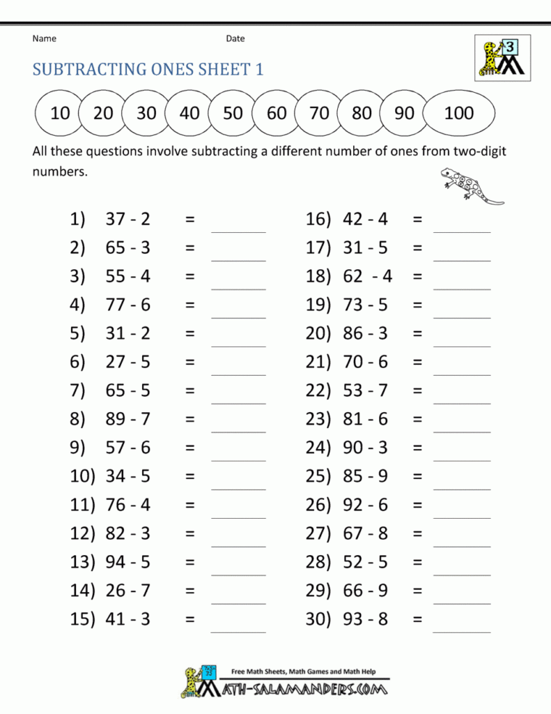 Math Practice Sheets Ablesilope