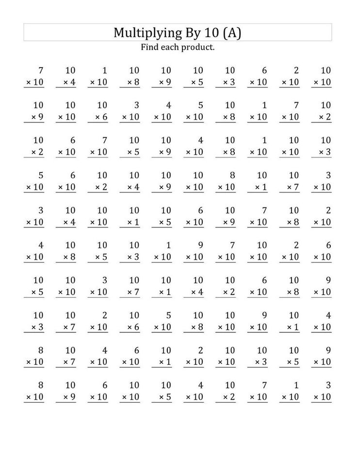 Multiples Of 10 Worksheet Printable Printable Multiplication