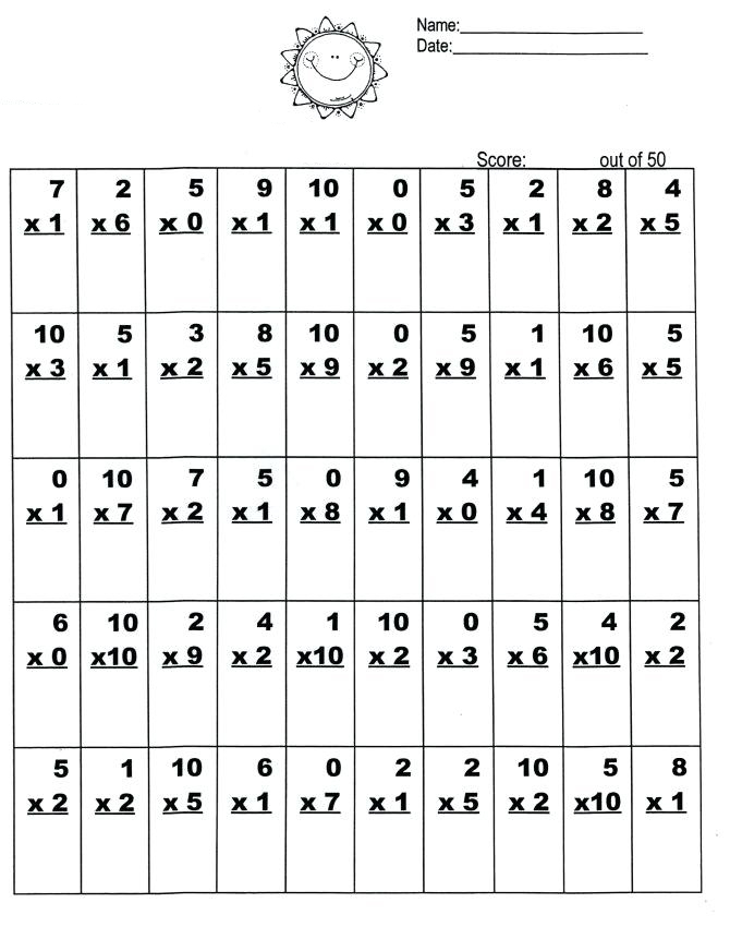 Multiplication 3rd Grade Math Worksheets Times Tables Worksheets 3rd 