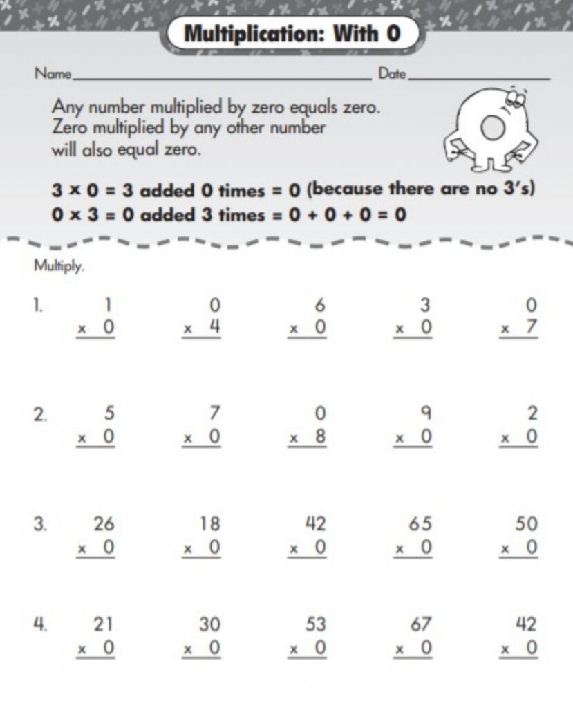 Multiplication Zeros Worksheet Google Search Math Multiplication 
