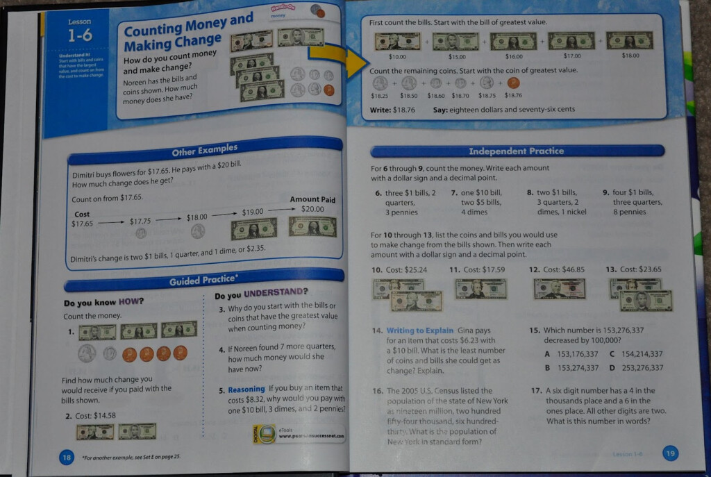  Pearson Education 5Th Grade Math Workbook Answers 