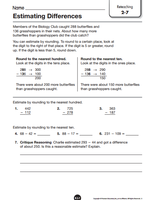 Pearson Successnet Worksheets