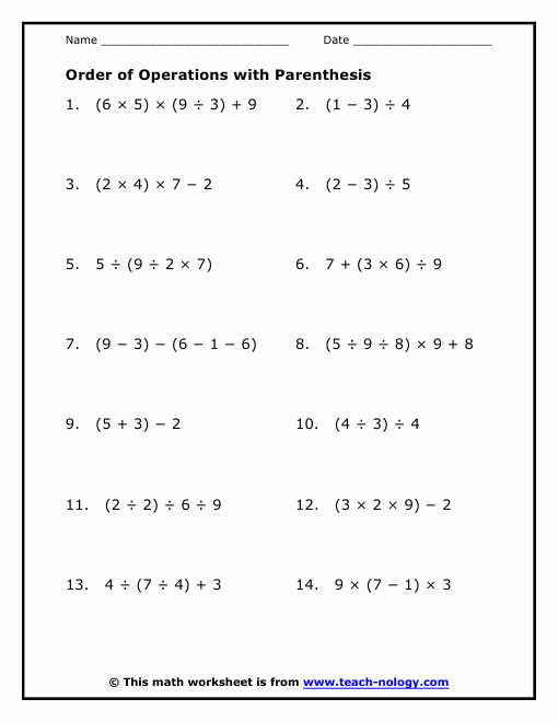  Pemdas Problem Solving Worksheet Free Download Goodimg co