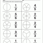 Printable Fraction Circles Color The Fraction Fractions Worksheets