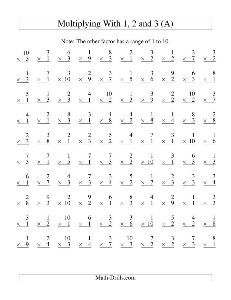 Printable Multiplication Facts 0 12 Printablemultiplicationcom 10 