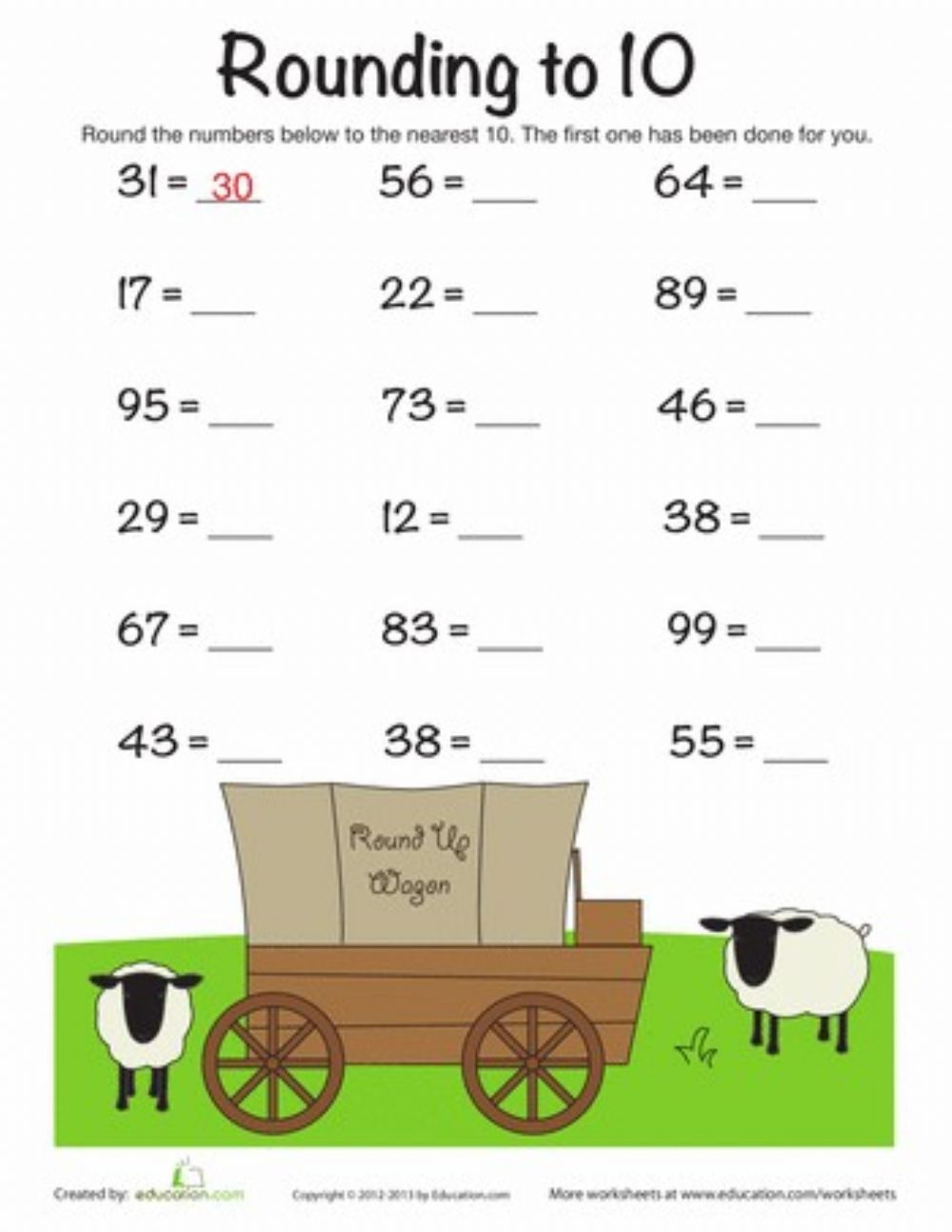 Rounding Worksheet To The Nearest 1000 Rounding Numbers To The 