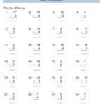 Second Grade Subtraction Math Worksheets Edumonitor Mastering Math