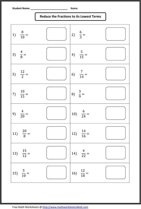 Simplifying Or Reducing Fraction Worksheets Fractions Worksheets 