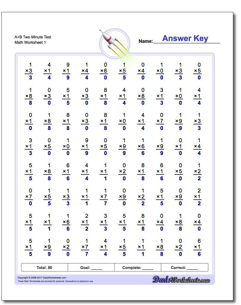 Squares And Binary Progression Multiplication Worksheets With Answer 