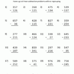 Subtraction With Regrouping 3rd Grade Worksheets WorksheetsCity