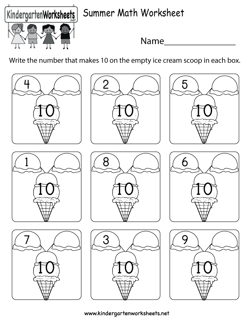 Summer Worksheets For Kindergarten Kindergarten