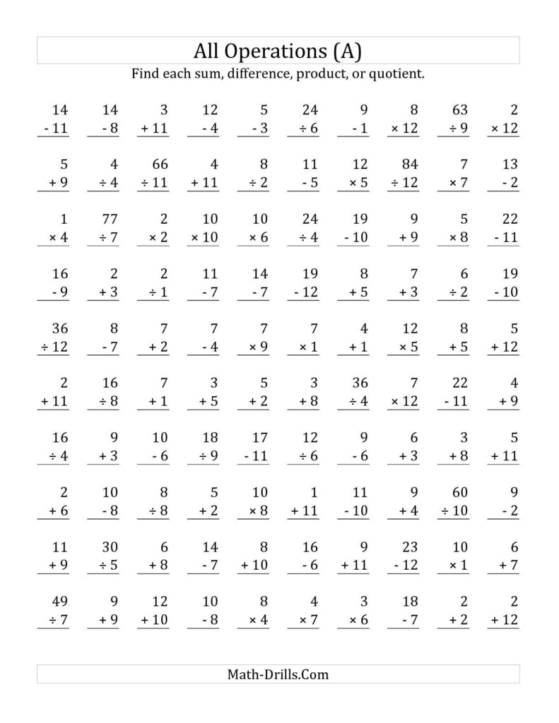 10 Mixed Math Worksheets For Grade 3