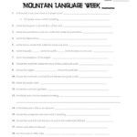 12 3Rd Grade Mountain Math Worksheet Language Worksheets 1st Grade
