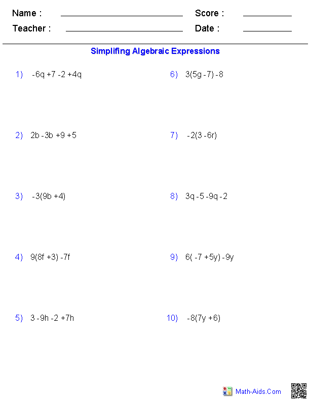 16 Translating Verbal Expressions Worksheets Worksheeto