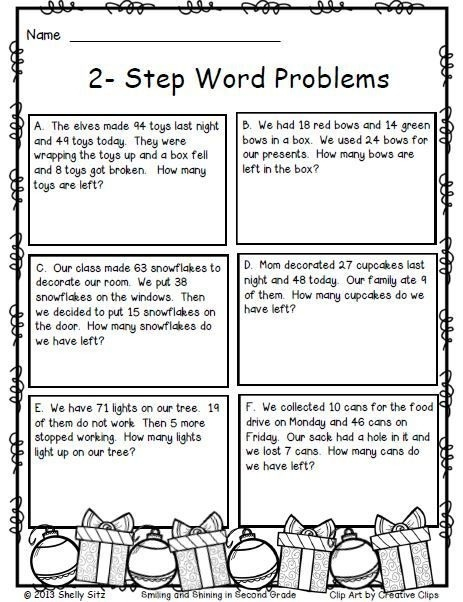 2 Step Word Problem Worksheets Worksheets Master