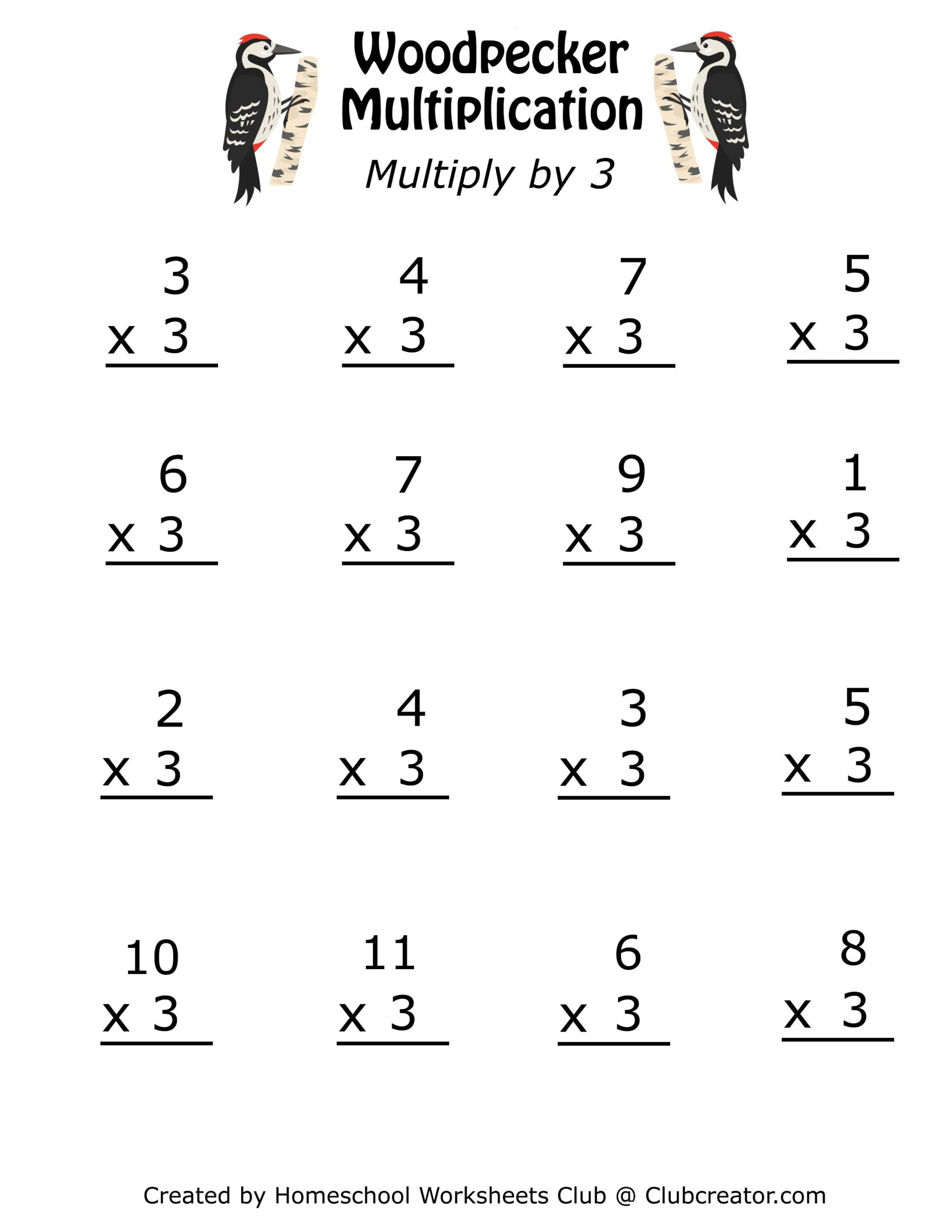3 S Multiplication Worksheet