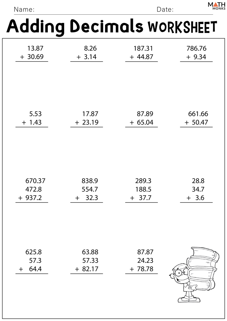 3rd Grade Decimal Worksheet